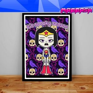 Custom DC CN Teen Titan Go Raven Kid Room Halloween Wonder Woman Poster Print